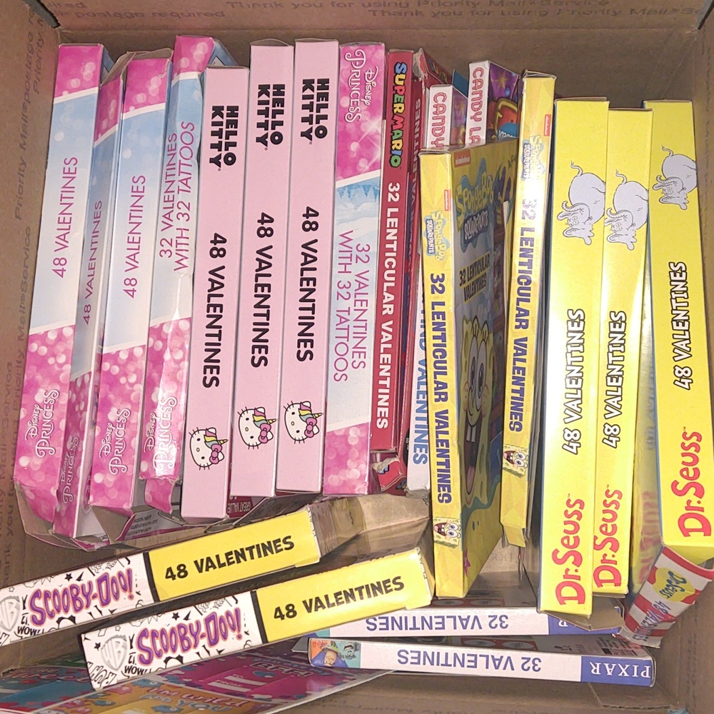 Valentine's bundle Disney pixar Mario SpongeBob Scooby Doo hello Kitty Dr seuss